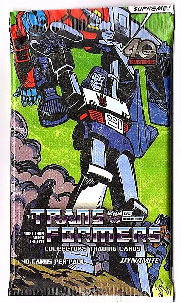 TRANSFORMERS 40TH ANNIVERSARY COLLECTOR'S TRADING CARD GAME BOOSTER PACK